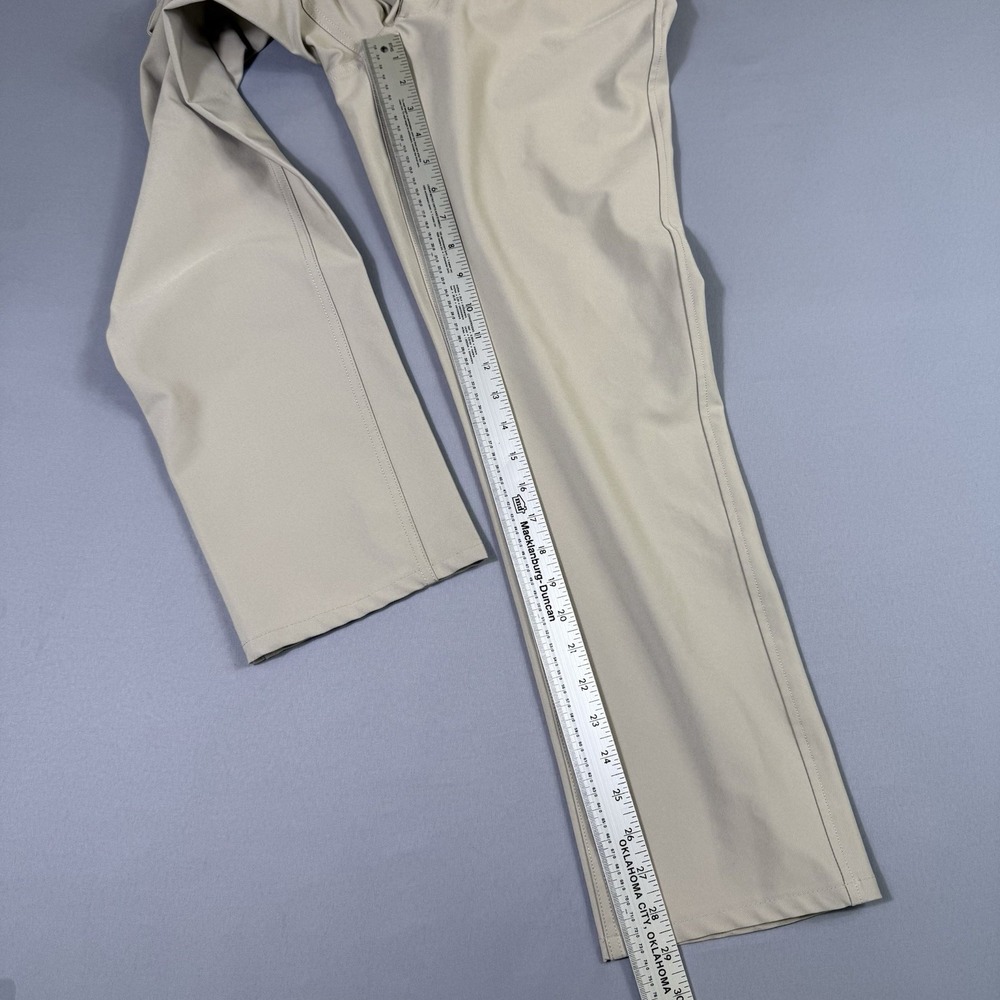 Footjoy Pants Mens 30x30 Tan Beige Athletic Fit 5 Pocket Performance Casual Golf - Picture 8 of 11